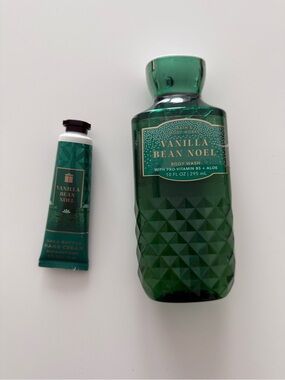 Bath & Body Works Vanilla Bean Noel Body Wash and Hand Cream